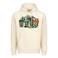 Tofu Soccer coffee cups Premium Hoodie - HowdyJamesFarm