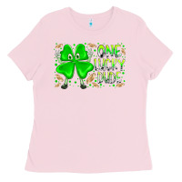 Bubblegum Pink one lucky dude Ladies Tee - RacoonDesign