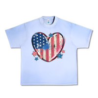Grape Ice usa heart Urban Heavy Tee - MaliasSmallBusiness