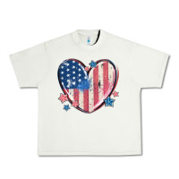Pistachio usa heart Urban Heavy Tee - MaliasSmallBusiness