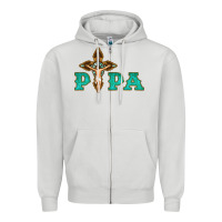 Dove Grey Papa Jesus with Cross Zipper Hoodie - Bettercallsaul