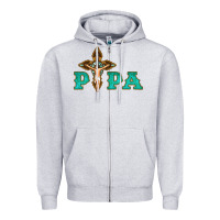Papa Jesus With Cross Zipper Hoodie | Teevron