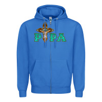 True Royal Papa Jesus with Cross Zipper Hoodie - Bettercallsaul