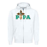 White Papa Jesus with Cross Zipper Hoodie - Bettercallsaul