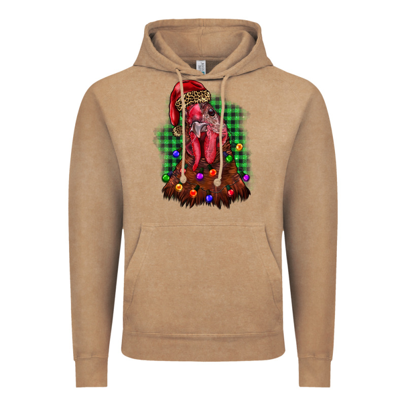 Christmas Rooster Vintage Hoodie by BarkalooDesign | Teevron