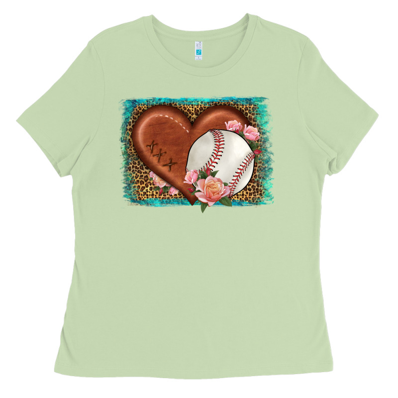 Western Leopard Baseball Heart Ladies Tee by HRA Design Shop | Teevron