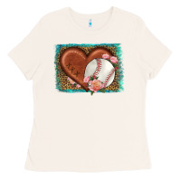 Bone western leopard baseball heart Ladies Tee - HRA Design Shop