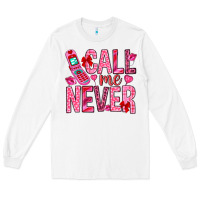 White call me never Long Sleeve Tee - NancyCooperArtShop