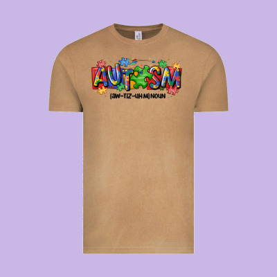 Autism Awtizuhm Noun Vintage Tee Designed By Maliassmallbusiness