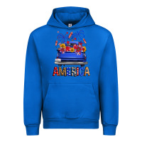 Cobalt Western Fourth Of July America Truck Urban Hoodie - FaDigitalArtStudio