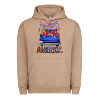 Pigment Burro Western Fourth Of July America Truck Urban Hoodie - FaDigitalArtStudio
