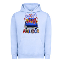 Pigment Grape Ice Western Fourth Of July America Truck Urban Hoodie - FaDigitalArtStudio