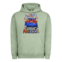 Pigment Oil Green Western Fourth Of July America Truck Urban Hoodie - FaDigitalArtStudio