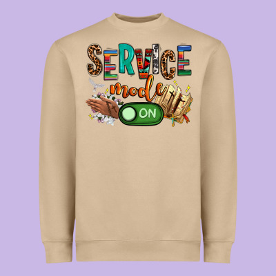 Service Mode On Woman Version Heavyweight Sweatshirt Designed By Nancycooperartshop