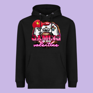 Gaming Is My Valentine Heavyweight Hoodie Designed By Howdyjamesfarm