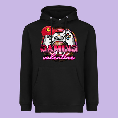 Gaming Is My Valentine Heavyweight Hoodie Designed By Howdyjamesfarm