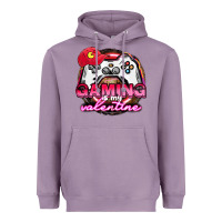 Lavender Gaming is my valentine Heavyweight Hoodie - HowdyJamesFarm