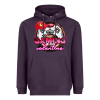 Plum Gaming is my valentine Heavyweight Hoodie - HowdyJamesFarm