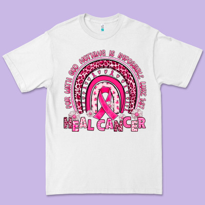 Heal Cancer Rainbow Premium Tee Designed By Jahusdesignshop