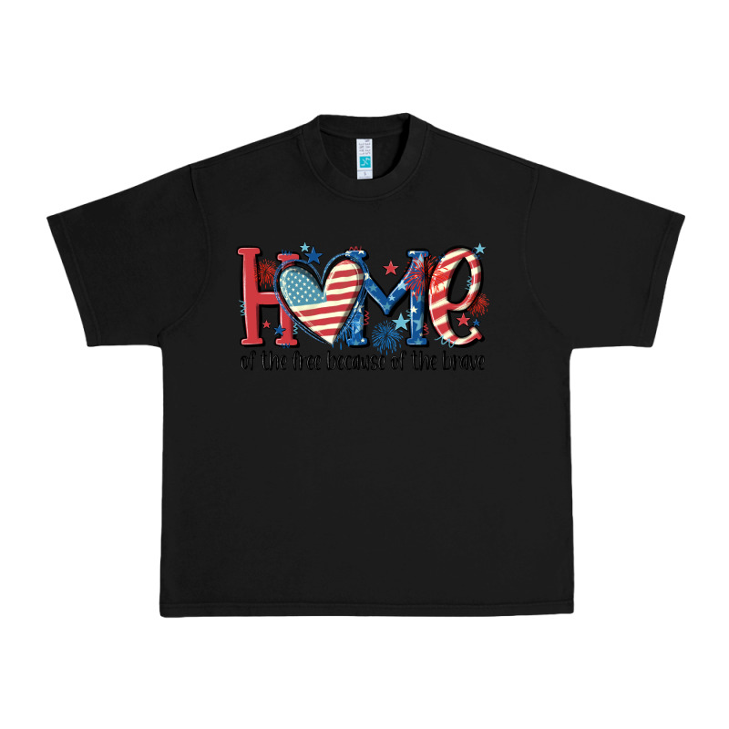 Home Of The Free Because Of The Brave Urban Heavy Tee by MaliasSmallBusiness | Teevron