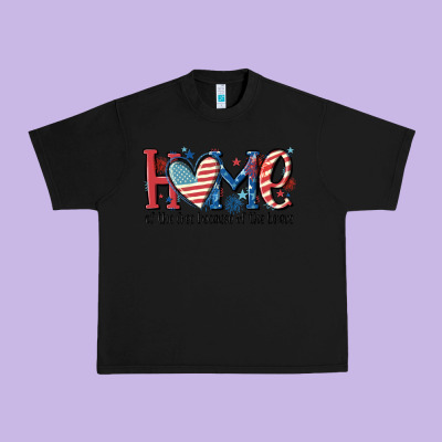 Home Of The Free Because Of The Brave Urban Heavy Tee Designed By Maliassmallbusiness