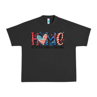 Pigment Black home of the free because of the brave Urban Heavy Tee - MaliasSmallBusiness