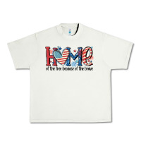 Pistachio home of the free because of the brave Urban Heavy Tee - MaliasSmallBusiness