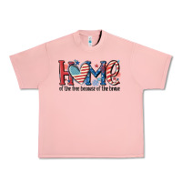 Salmon home of the free because of the brave Urban Heavy Tee - MaliasSmallBusiness