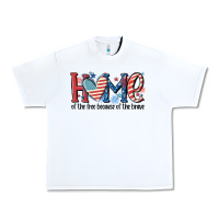 White home of the free because of the brave Urban Heavy Tee - MaliasSmallBusiness