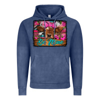 Vintage Denim be mine valentine's day cow Vintage Hoodie - Jasminsmagicworld
