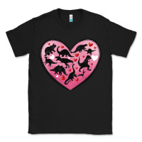 Black dinosaur valentine heart Classic Tee - MaliasSmallBusiness