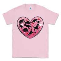 Bubblegum Pink dinosaur valentine heart Classic Tee - MaliasSmallBusiness