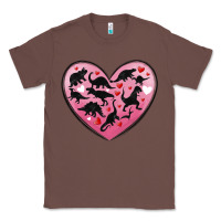 Chestnut dinosaur valentine heart Classic Tee - MaliasSmallBusiness