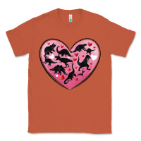 Copper dinosaur valentine heart Classic Tee - MaliasSmallBusiness