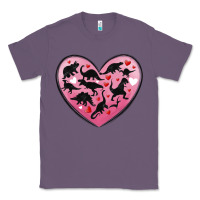 Lavender dinosaur valentine heart Classic Tee - MaliasSmallBusiness