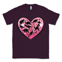 Plum dinosaur valentine heart Classic Tee - MaliasSmallBusiness