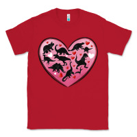 Red dinosaur valentine heart Classic Tee - MaliasSmallBusiness