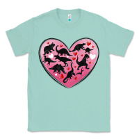Seafoam dinosaur valentine heart Classic Tee - MaliasSmallBusiness