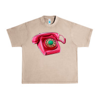 French Oak pink telephone Urban Heavy Tee - AdoDesignShop