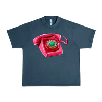 Midnight Navy pink telephone Urban Heavy Tee - AdoDesignShop