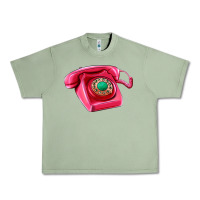 Oil Green pink telephone Urban Heavy Tee - AdoDesignShop