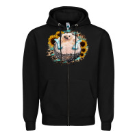 Black Hedgehog with Sunflower Zipper Hoodie - Bettercallsaul