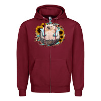 Burgundy Hedgehog with Sunflower Zipper Hoodie - Bettercallsaul