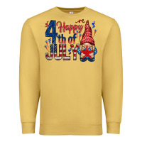 Antique Gold Happy 4th Of July with gnome Premium Sweatshirt - HowdyJamesFarm