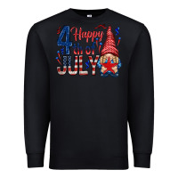 Black Happy 4th Of July with gnome Premium Sweatshirt - HowdyJamesFarm