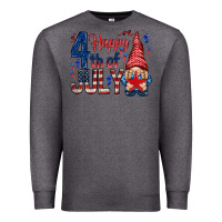 Charcoal Heather Happy 4th Of July with gnome Premium Sweatshirt - HowdyJamesFarm