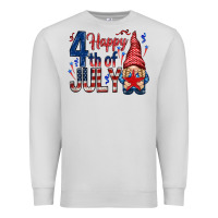 Dove Grey Happy 4th Of July with gnome Premium Sweatshirt - HowdyJamesFarm