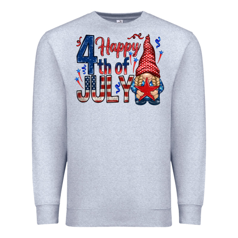 Happy 4th Of July With Gnome Premium Sweatshirt by HowdyJamesFarm | Teevron