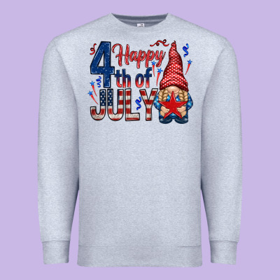 Happy 4th Of July With Gnome Premium Sweatshirt Designed By Howdyjamesfarm