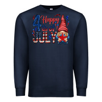 Navy Happy 4th Of July with gnome Premium Sweatshirt - HowdyJamesFarm